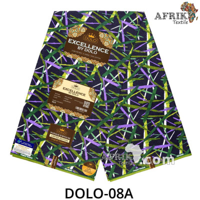 Pagne Excellence DOLO 08 - Indigo - coton 6 yards