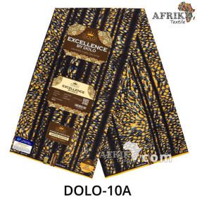 Pagne Excellence DOLO 10 - Indigo - coton 6 yards