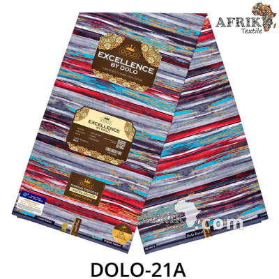 Pagne Excellence DOLO 21 - Indigo - coton 6 yards