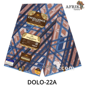 Pagne Excellence DOLO 22 - Indigo - coton 6 yards