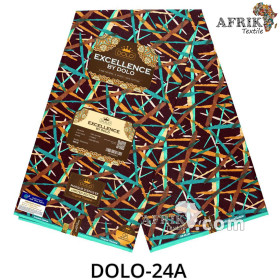 Pagne Excellence DOLO 24 - Indigo - coton 6 yards