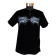 Chemise  tissu brodé avec pagne woodin, manche courte "noir"cou rond