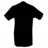 Chemise  tissu brodé avec pagne woodin, manche courte "noir"cou rond