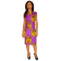 robe en pagne couleur violet sans manche .