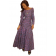 Robe de soirée en pagne HITARGET de couleur "violet" à motif