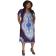 Robe decontractée en pagne  Hitarget ADDIS-ABEBAS "violet-bleu"