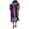 Robe decontractée en pagne  Hitarget ADDIS-ABEBAS "violet-bleu"