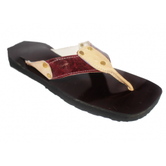 Sandale artisanale en cuir"rouge"