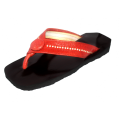 Sandale artisanale en cuir "marron"avec de petit point