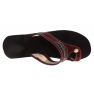 Sandale artisanale en cuir "rouge"tissée en blanc et vert