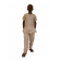 boubou en tissu léger enfant 100% coton manche courte avec broderie de couleur "kaki"