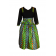 Robe decontractée en pagne Hitarget "bleu-vert-noir" à motif
