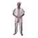 boubou traditionnel Senoufo tricolore à raillure avec des broderies 100% coton