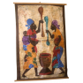 Tableau mural africain "maman balaye la cour"