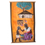Tableau mural africain "maman balaye la cour"
