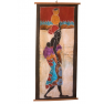 Tableau mural africain "maman balaye la cour"