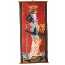 Tableau mural africain "maman balaye la cour"