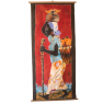 Tableau mural africain "maman balaye la cour"