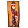 Tableau mural africain "maman balaye la cour"