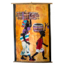 Tableau mural africain "maman balaye la cour"