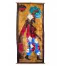 Tableau mural africain "maman balaye la cour"