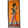 Tableau mural africain "maman balaye la cour"