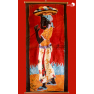 Tableau mural africain "maman balaye la cour"