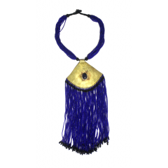 Collier artisanal "bleu dorée"