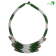 Collier artisanal "vert-blanc" avec des perles