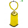 Collier artisanal "jaune" dorée avec des perles