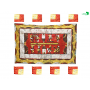 Nappe de table traditionnelle en batik "les villageois au travail"