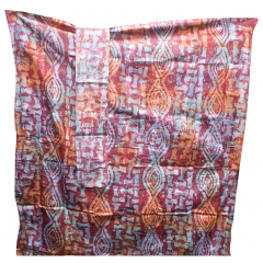 Tissu 01, teint à la main 100% coton 6 mètres bleu