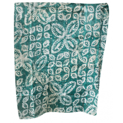 Tissu 01, teint à la main 100% coton 6 mètres bleu