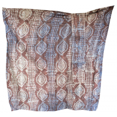 Tissu 01, teint à la main 100% coton 6 mètres bleu