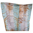 Tissu 01, teint à la main 100% coton 6 mètres bleu