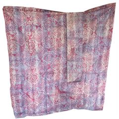 Tissu 01, teint à la main 100% coton 6 mètres bleu