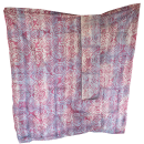 Tissu 01, teint à la main 100% coton 6 mètres bleu