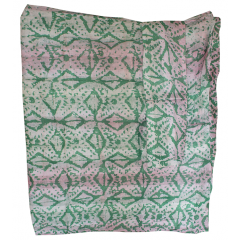 Tissu 01, teint à la main 100% coton 6 mètres bleu