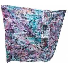 Tissu 01, teint à la main 100% coton 6 mètres bleu