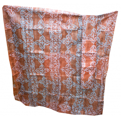 Tissu 01, teint à la main 100% coton 6 mètres bleu