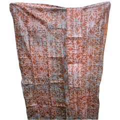 Tissu 01, teint à la main 100% coton 6 mètres bleu