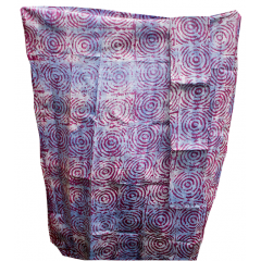 Tissu 01, teint à la main 100% coton 6 mètres bleu