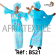 Boubou senegalais à motif et en dentelle manche 3/4 de couleur "rose"
