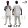 Chemise  tissu blanc avec pagne woodin manche courte,cou rond
