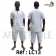 Chemise  tissu blanc avec pagne woodin manche courte,cou rond