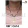 Collier artisanal "multi-colore" dorée avec des perles