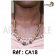 Collier artisanal "multi-colore" dorée avec des perles