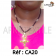 Collier artisanal "multi-colore" dorée avec des perles