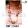 Collier artisanal "multi-colore" dorée avec des perles