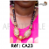 Collier artisanal "multi-colore" dorée avec des perles